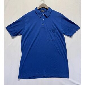 Vintage Stedman Polo Shirt Mens Large Blue‎ Shooter's Supply Co Seguin TX Golf